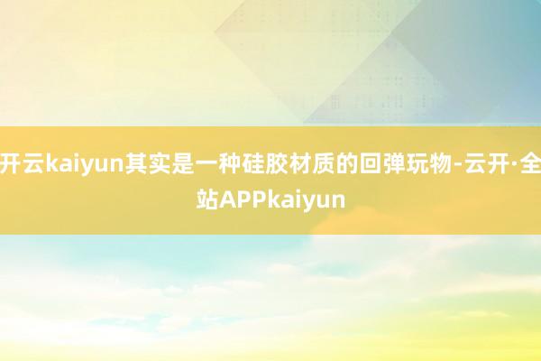 开云kaiyun其实是一种硅胶材质的回弹玩物-云开·全站APPkaiyun