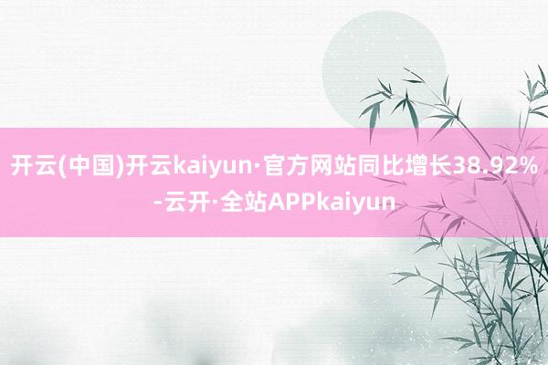 开云(中国)开云kaiyun·官方网站同比增长38.92%-云开·全站APPkaiyun