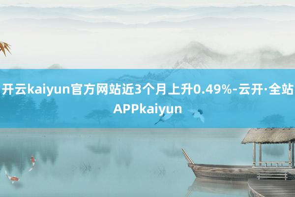 开云kaiyun官方网站近3个月上升0.49%-云开·全站APPkaiyun